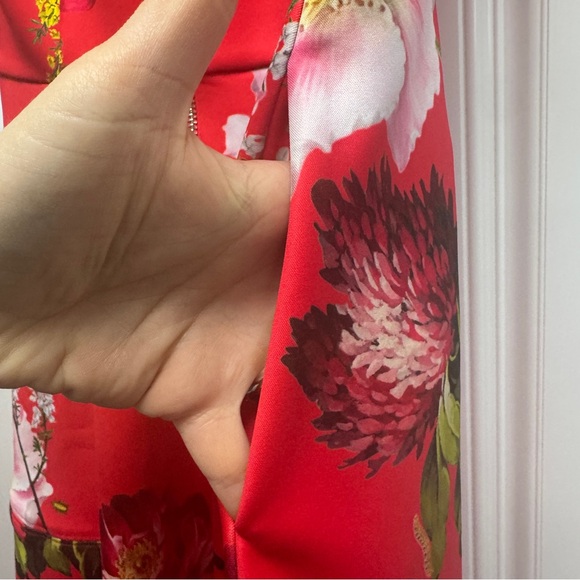 Ted Baker Red "Kinle" Cabana Floral Skater Dress - Picture 13 of 16